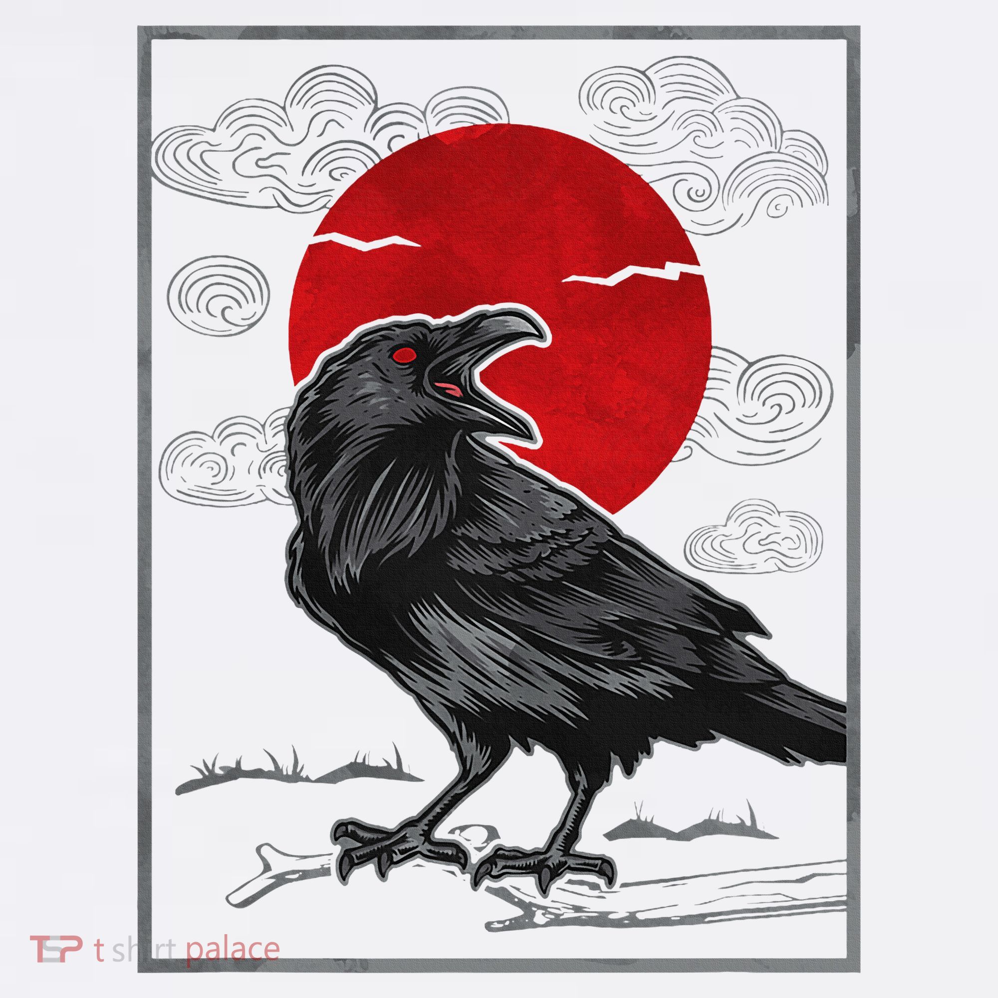 Raven Red Moon Anime Japanese Art Visor