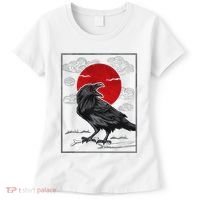 Raven Red Moon Anime Japanese Art Women's T-Shirt thumb 0