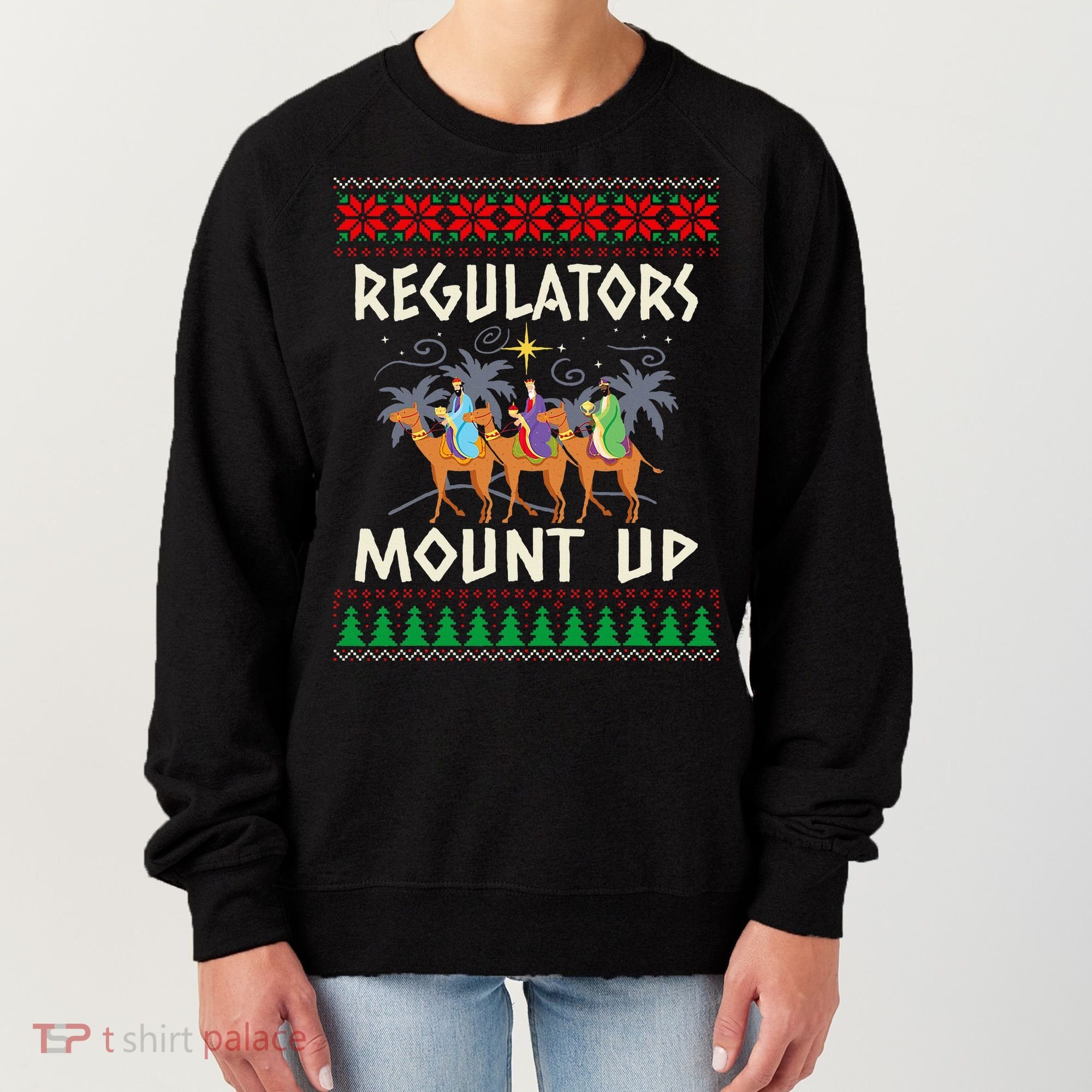 Retro Regulators Mount Up Camel Ugly Christmas Sweater Xmas Women's Sweatshirt