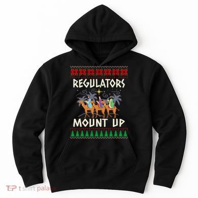 Retro Regulators Mount Up Camel Ugly Christmas Sweater Xmas Hoodie