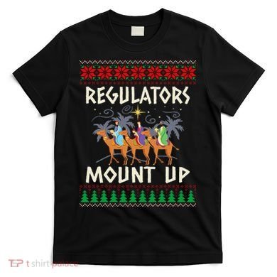 Retro Regulators Mount Up Camel Ugly Christmas Sweater Xmas T-Shirt