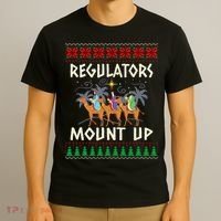 Retro Regulators Mount Up Camel Ugly Christmas Sweater Xmas T-Shirt thumb 3