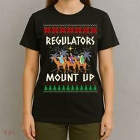 Retro Regulators Mount Up Camel Ugly Christmas Sweater Xmas T-Shirt thumb 4