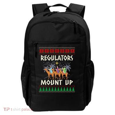 Retro Regulators Mount Up Camel Ugly Christmas Sweater Xmas Backpack