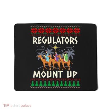 Retro Regulators Mount Up Camel Ugly Christmas Sweater Xmas Mousepad