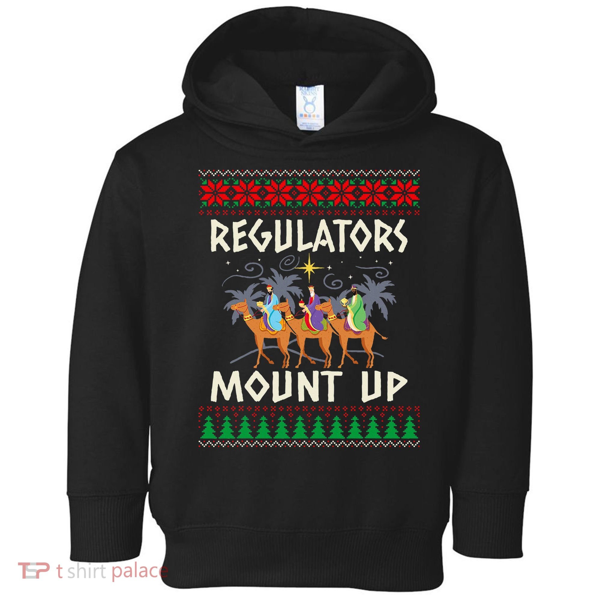 Retro Regulators Mount Up Camel Ugly Christmas Sweater Xmas Toddler Hoodie