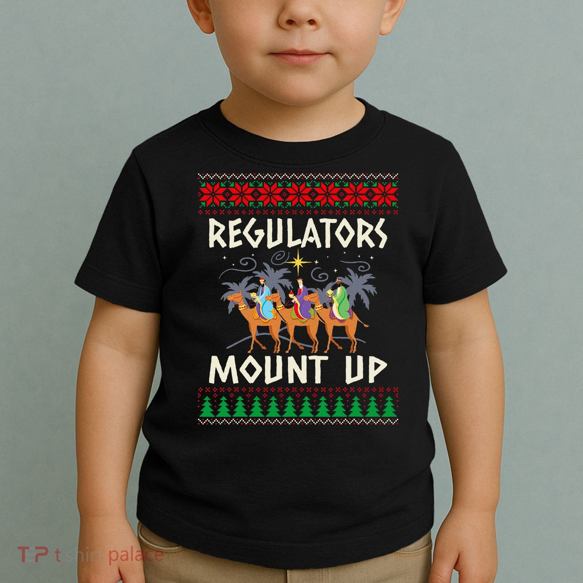Retro Regulators Mount Up Camel Ugly Christmas Sweater Xmas Toddler T-Shirt