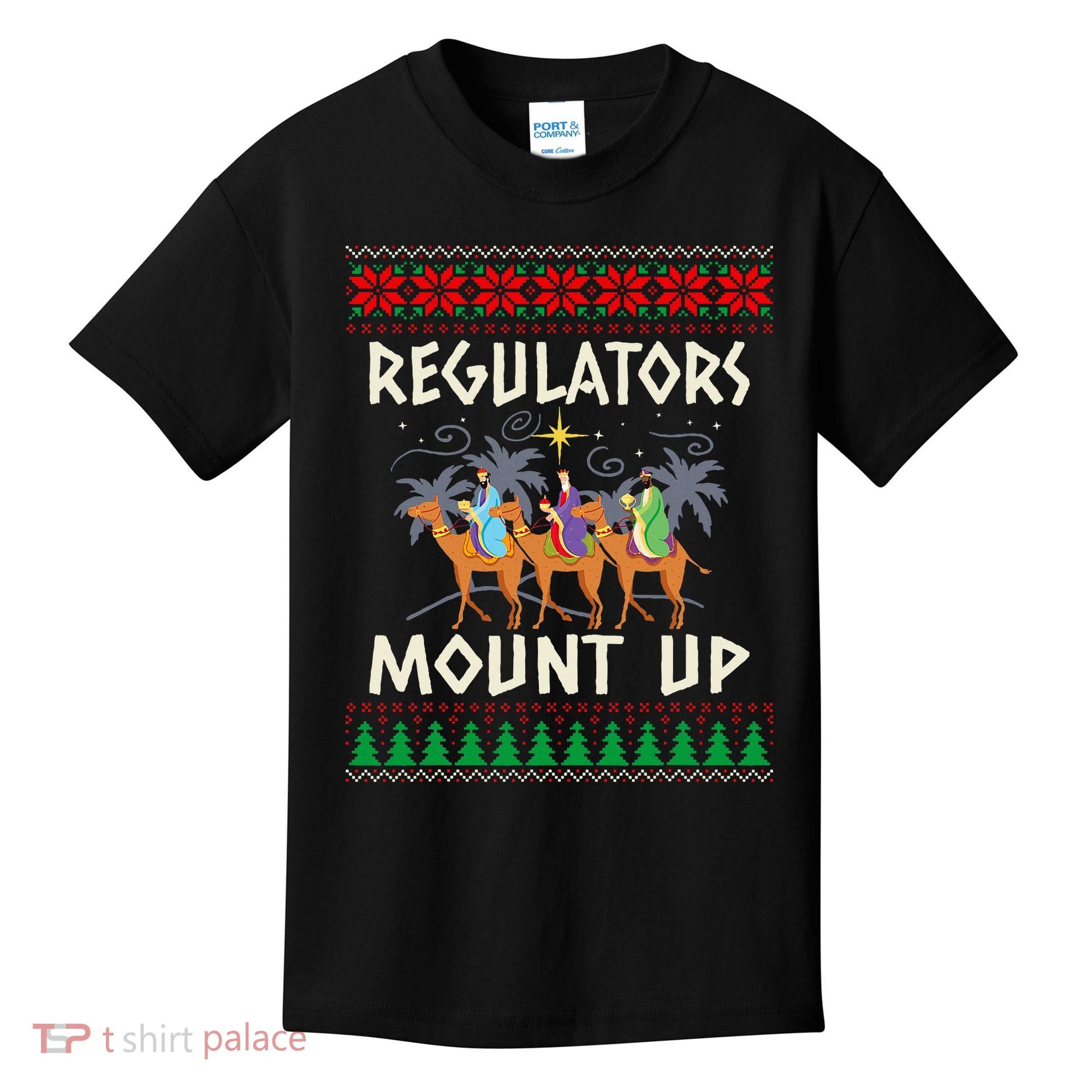 Retro Regulators Mount Up Camel Ugly Christmas Sweater Xmas Kids T-Shirt