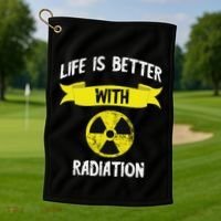 Radioactivity Radiology Nuclear Symbol X Rays Golf Towel thumb 1