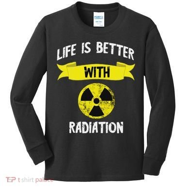 Radioactivity Radiology Nuclear Symbol X Rays Kids Long Sleeve Shirt