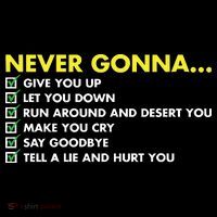 Rick Roll Never Gonna Checklist Hoodie thumb 7
