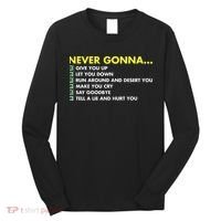 Rick Roll Never Gonna Checklist Long Sleeve Shirt thumb 0
