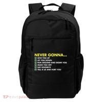 Rick Roll Never Gonna Checklist Backpack thumb 0