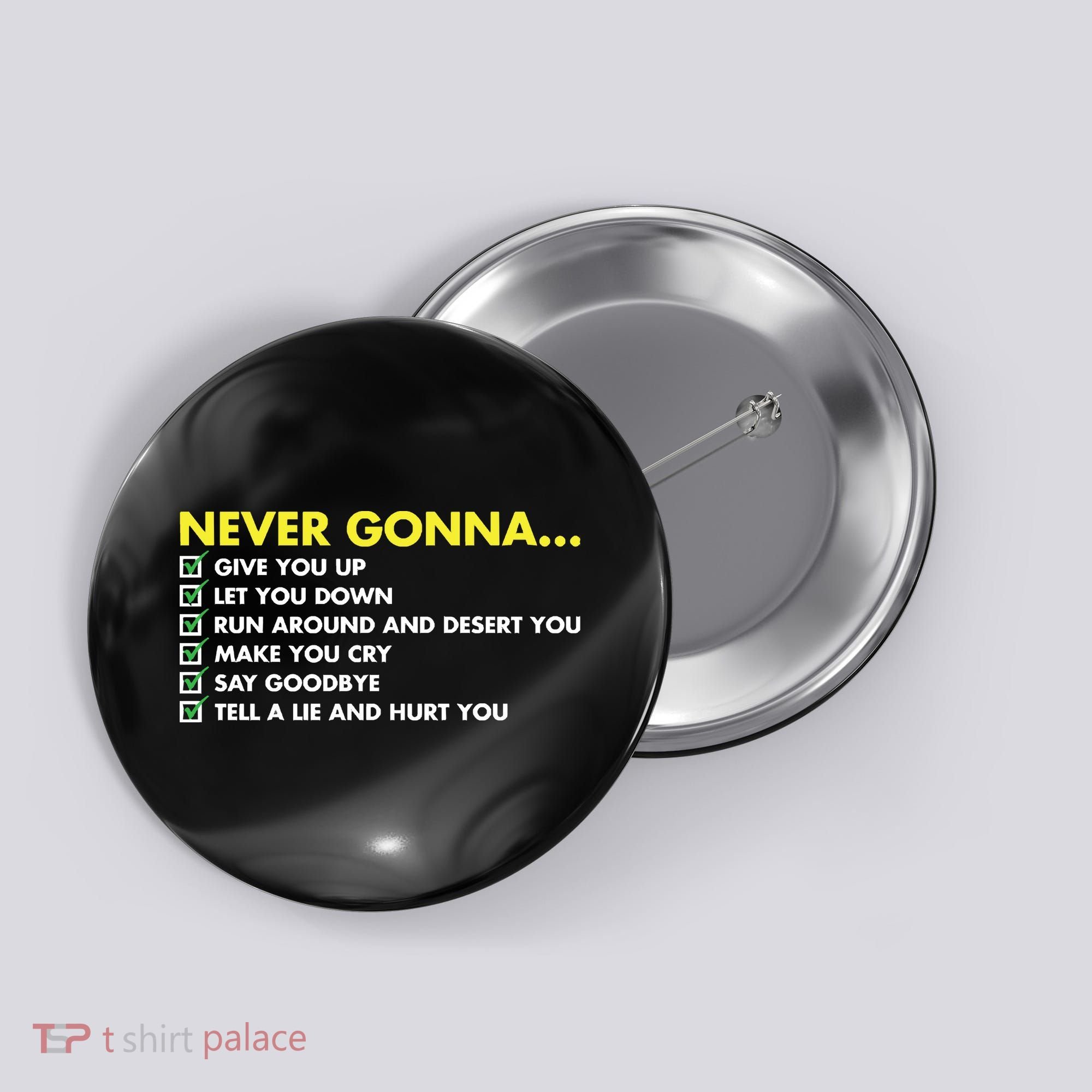 Rick Roll Never Gonna Checklist Button