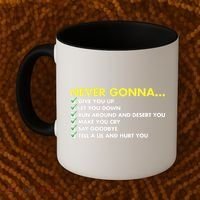 Rick Roll Never Gonna Checklist Coffee Mug thumb 2