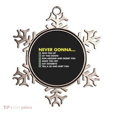 Rick Roll Never Gonna Checklist Ornament