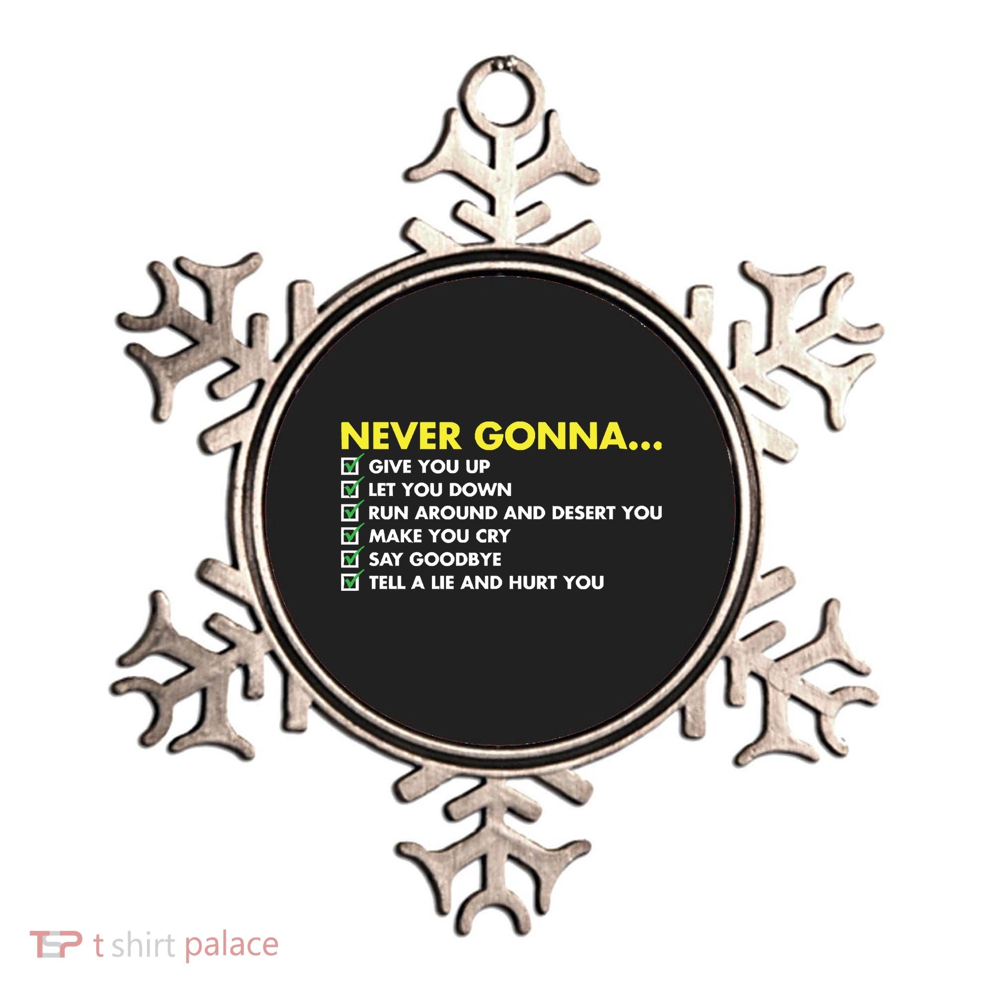 Rick Roll Never Gonna Checklist Ornament