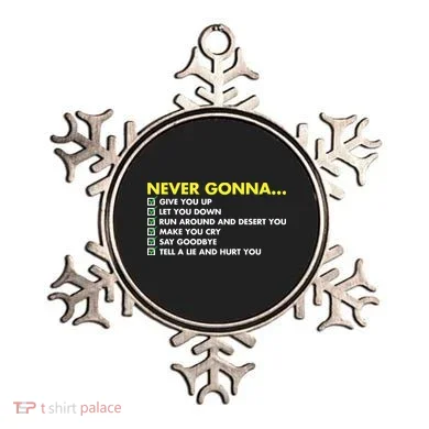 Rick Roll Never Gonna Checklist Ornament