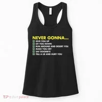Rick Roll Never Gonna Checklist Women's Tank Top thumb 0
