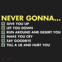 Rick Roll Never Gonna Checklist Hat thumb 2