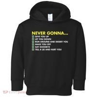 Rick Roll Never Gonna Checklist Toddler Hoodie thumb 0