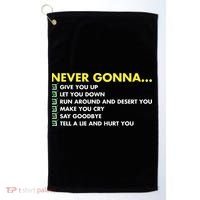 Rick Roll Never Gonna Checklist Golf Towel thumb 0