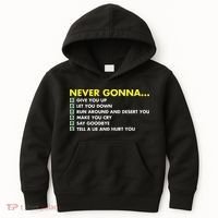 Rick Roll Never Gonna Checklist Kids Hoodie thumb 0