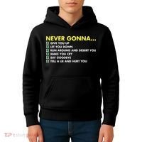 Rick Roll Never Gonna Checklist Kids Hoodie thumb 4
