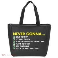 Rick Roll Never Gonna Checklist Tote Bag thumb 0