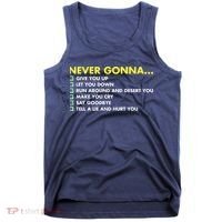 Rick Roll Never Gonna Checklist Tank Top thumb 0