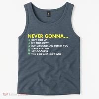 Rick Roll Never Gonna Checklist Tank Top thumb 2