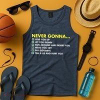 Rick Roll Never Gonna Checklist Tank Top thumb 4
