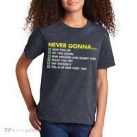 Rick Roll Never Gonna Checklist Kids T-Shirt thumb 2