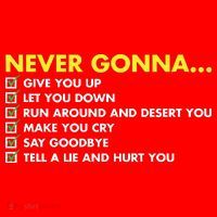 Rick Roll Never Gonna Checklist Santa Hat thumb 1