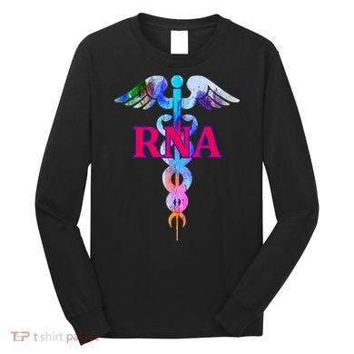RNA Restorative Nurse Assistant Caduceus Nursing Aide Gift Long Sleeve Shirt