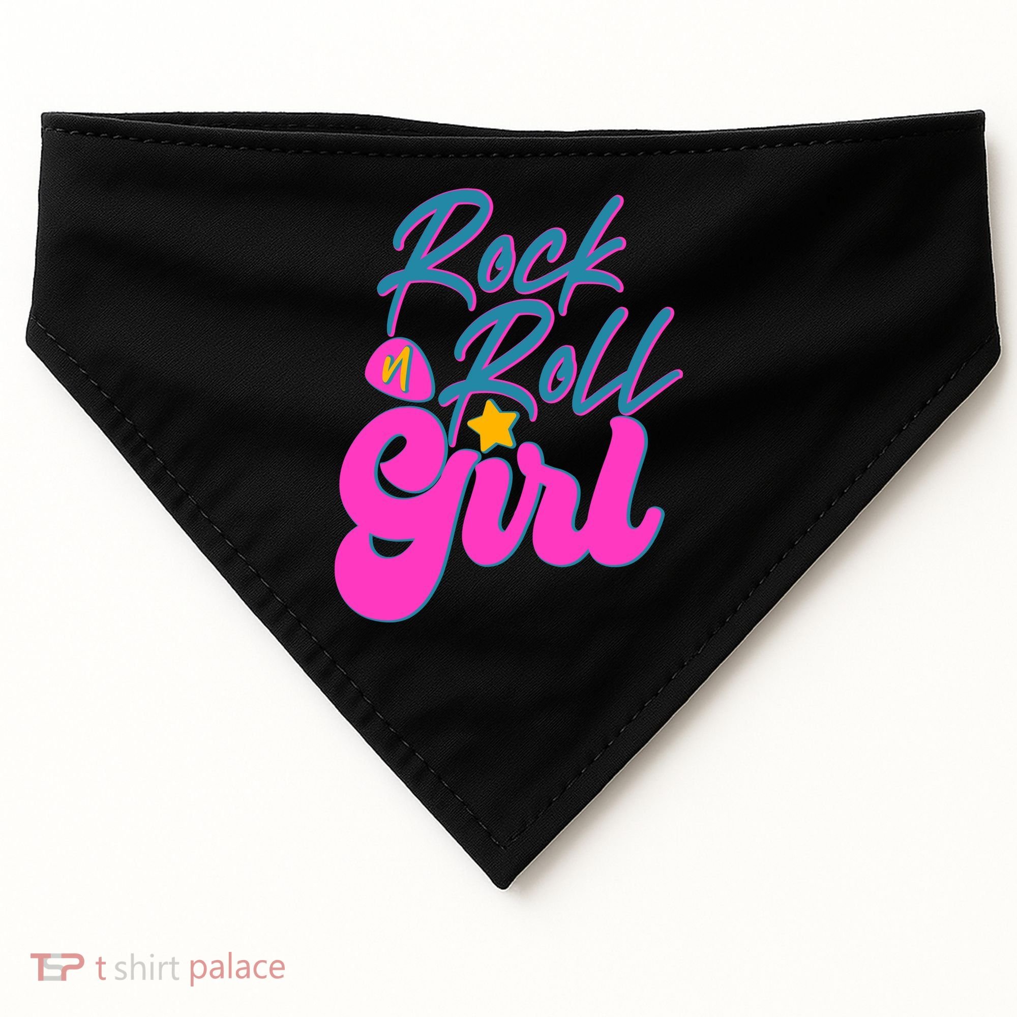 Retro Rock N Roll Girl Costume USA-Made Doggie Bandana