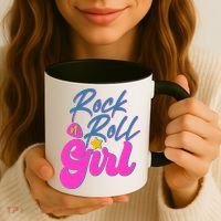 Retro Rock N Roll Girl Costume Coffee Mug thumb 3