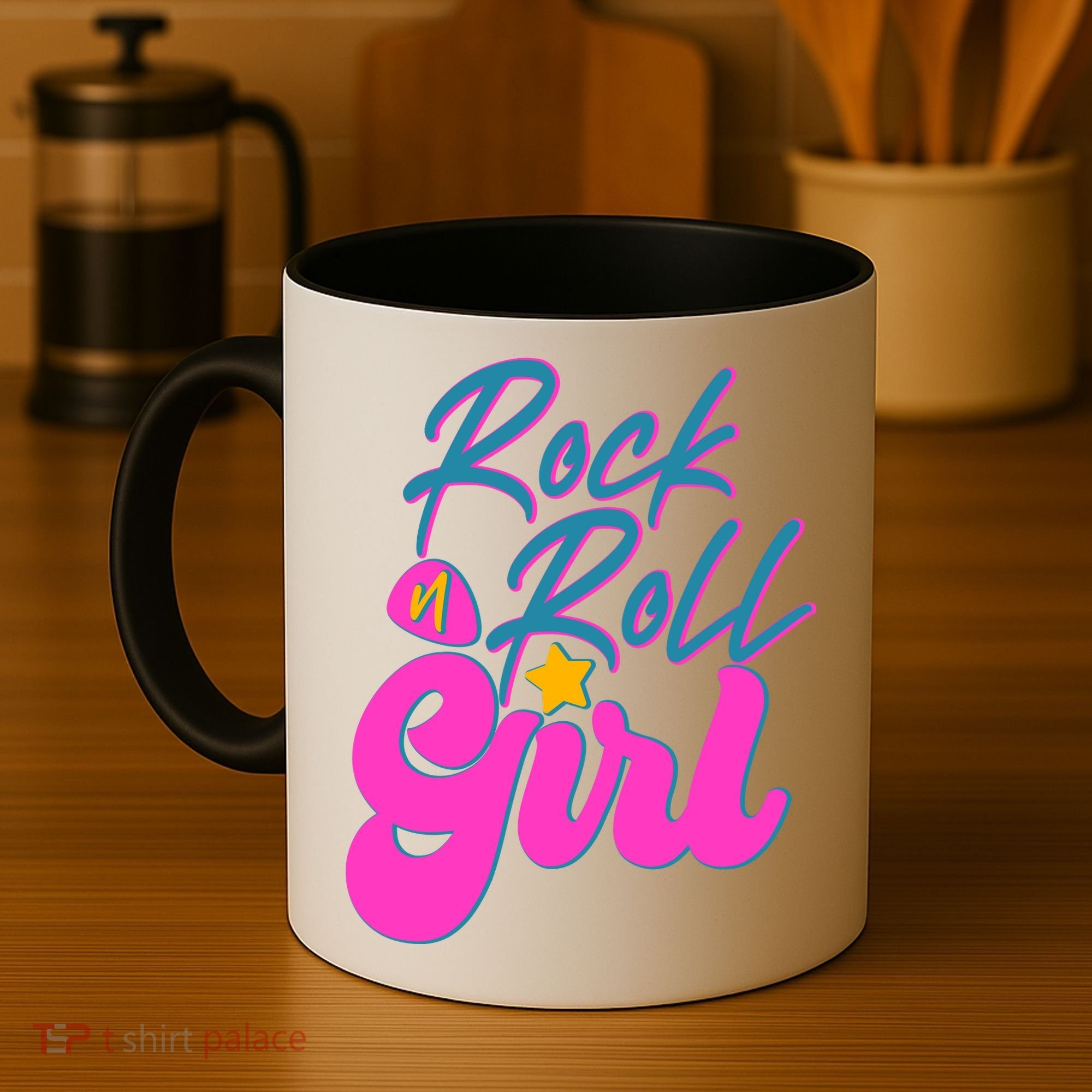 Retro Rock N Roll Girl Costume Coffee Mug