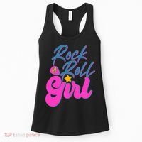 Retro Rock N Roll Girl Costume Women's Tank Top thumb 0
