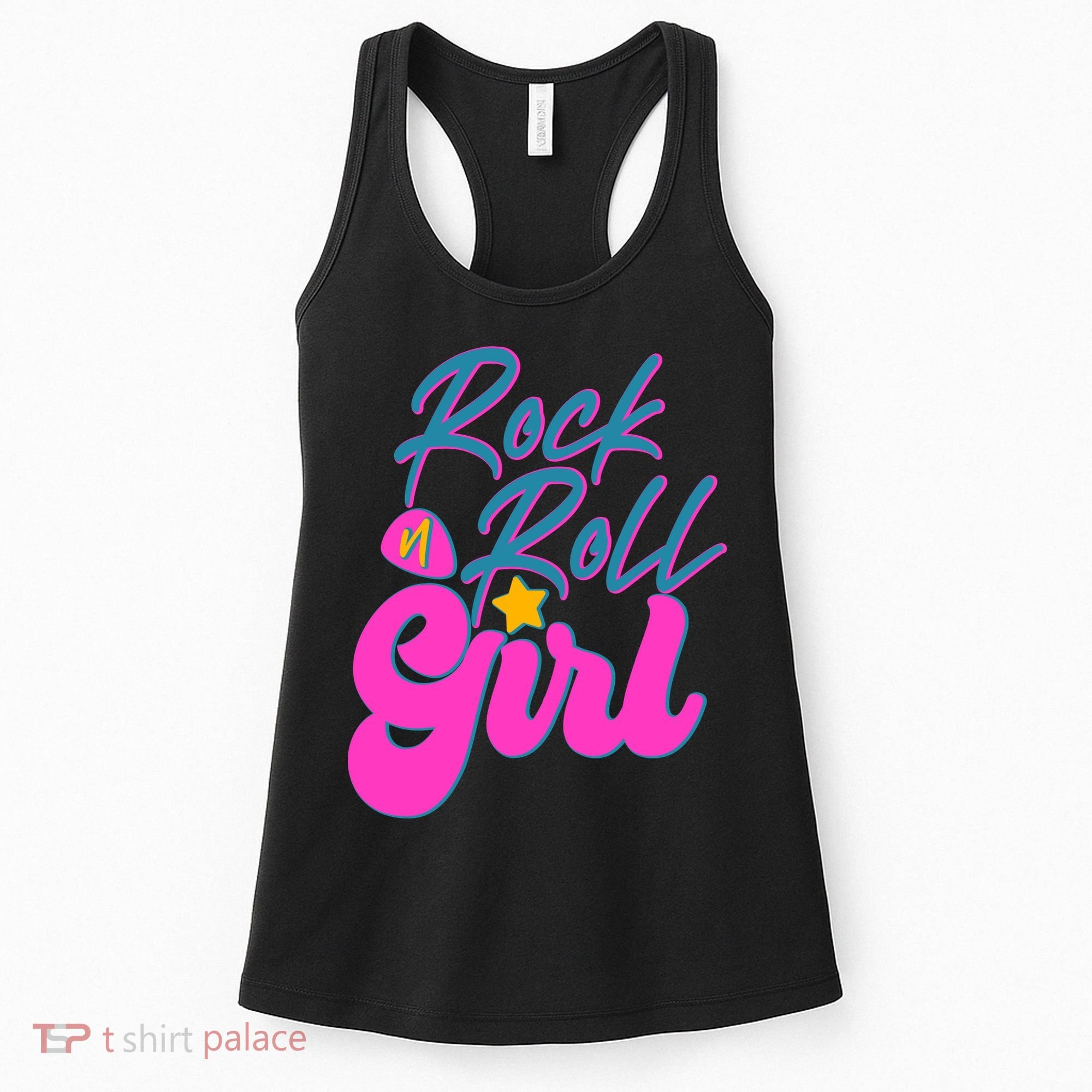 Retro Rock N Roll Girl Costume Women's Tank Top