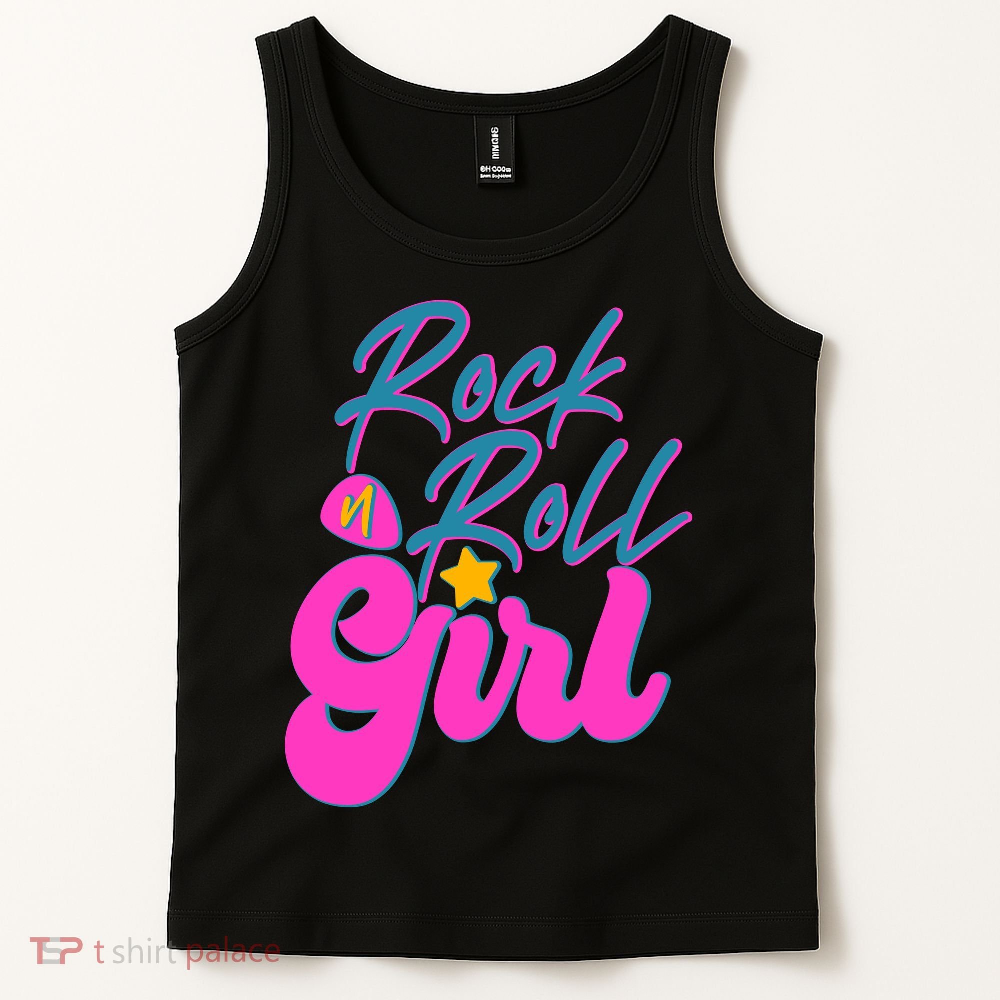 Retro Rock N Roll Girl Costume Tank Top