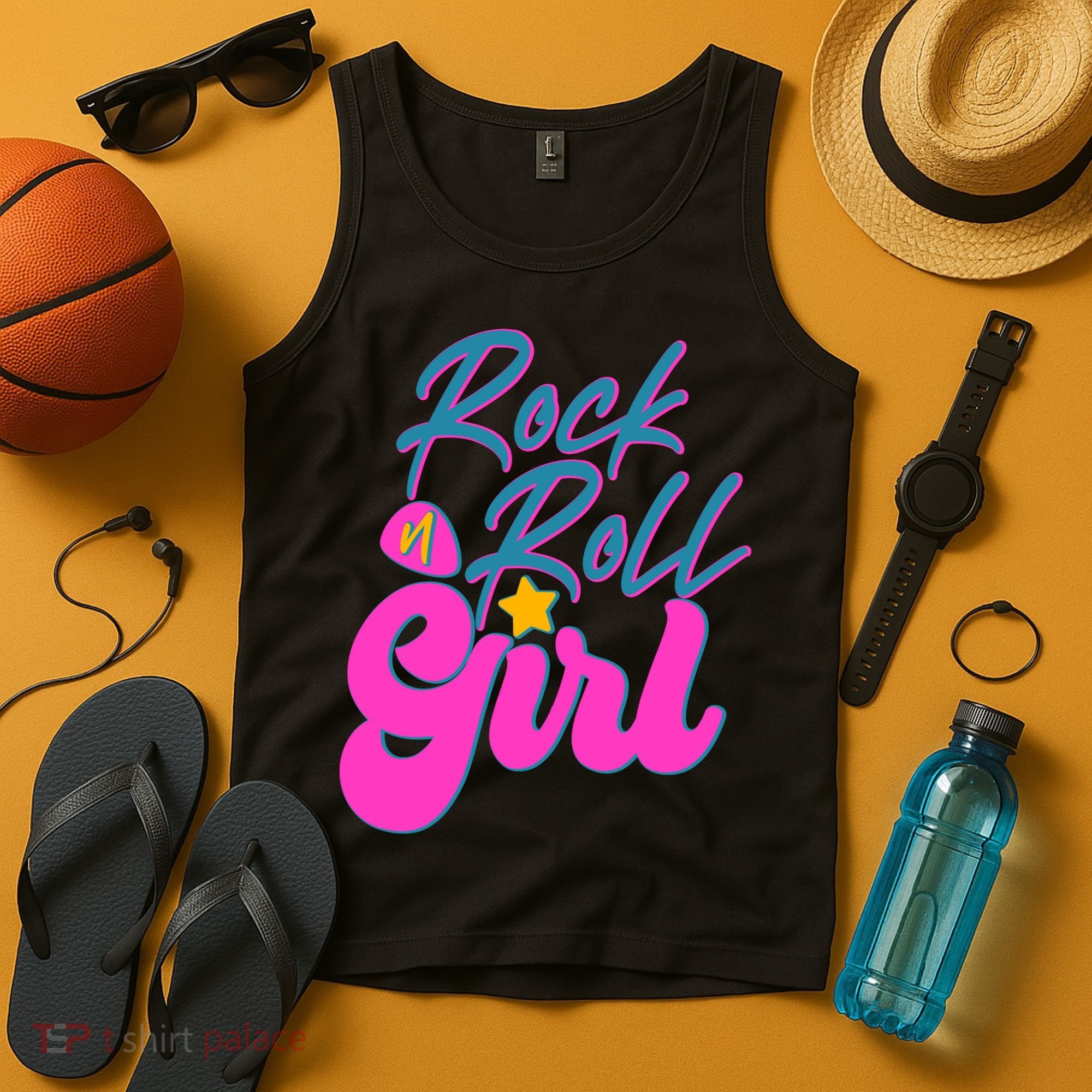 Retro Rock N Roll Girl Costume Tank Top