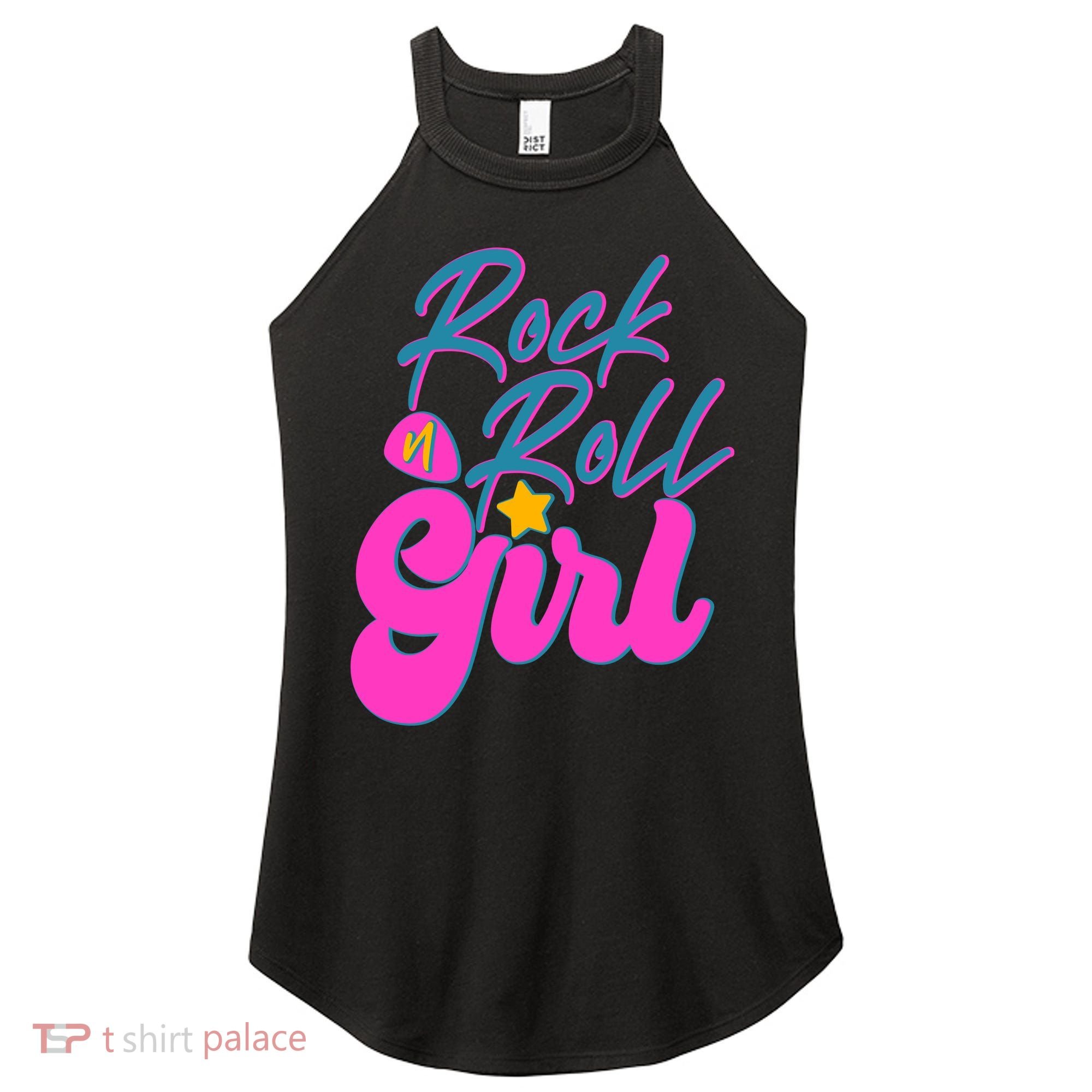 Retro Rock N Roll Girl Costume Women's Perfect Tri Rocker Tank