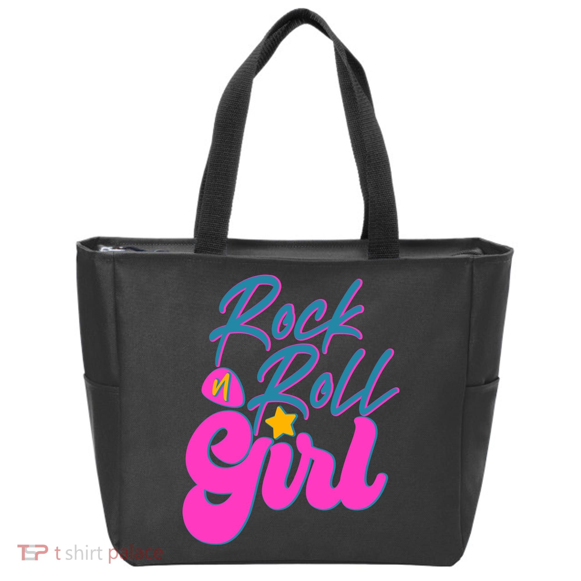 Retro Rock N Roll Girl Costume Tote Bag