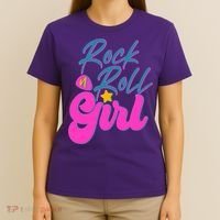 Retro Rock N Roll Girl Costume T-Shirt thumb 4