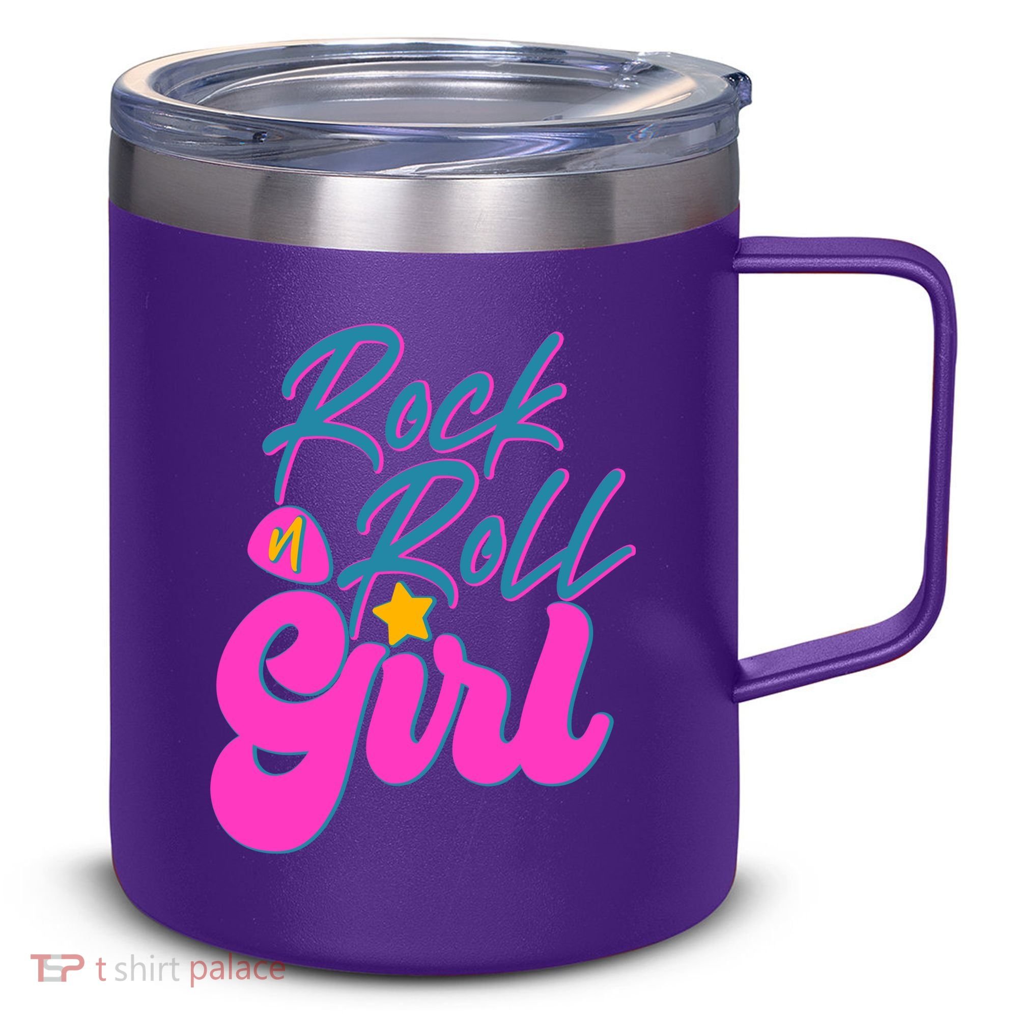 Retro Rock N Roll Girl Costume 12oz Stainless Steel Coffee Mug