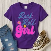 Retro Rock N Roll Girl Costume Women's T-Shirt thumb 3