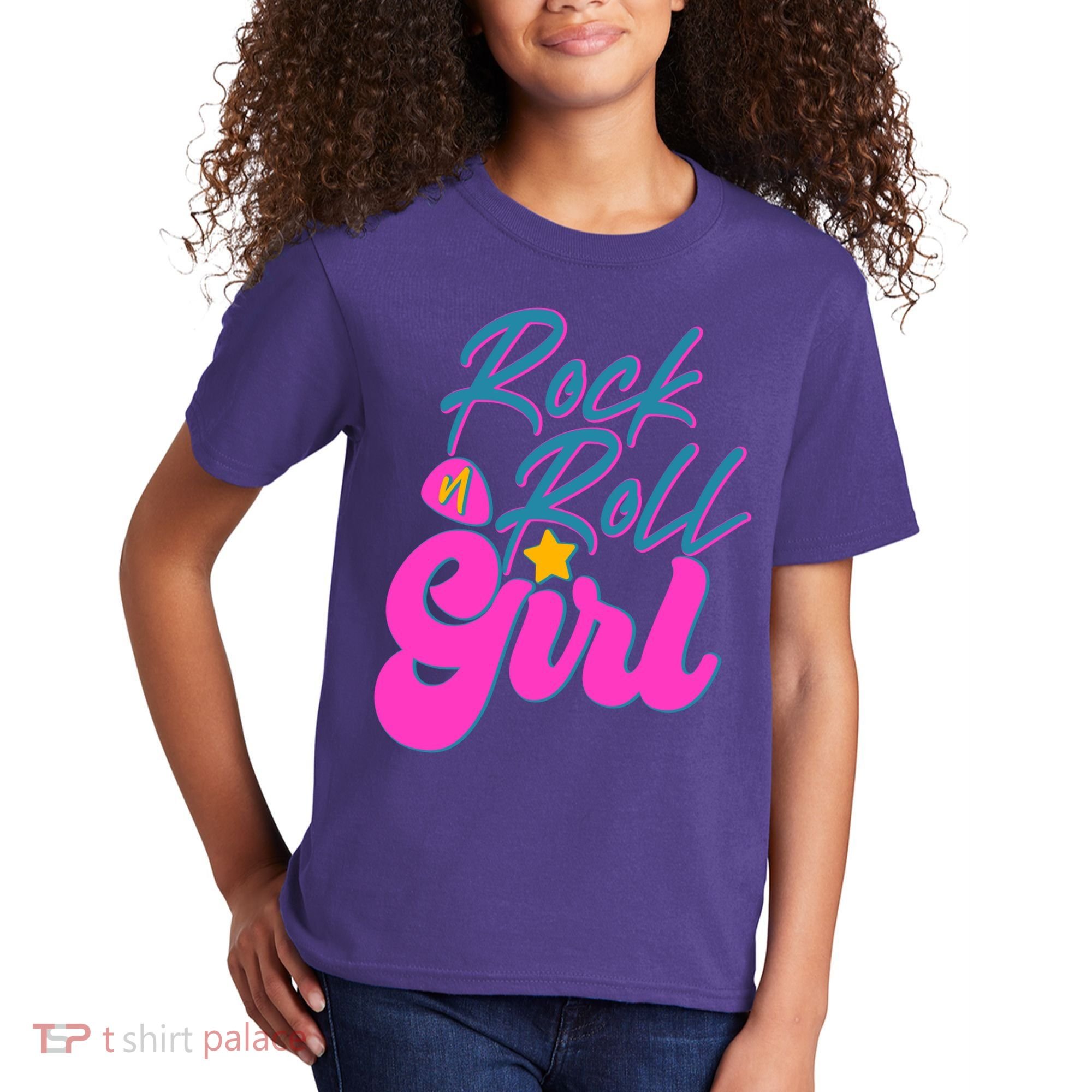 Retro Rock N Roll Girl Costume Kids T-Shirt