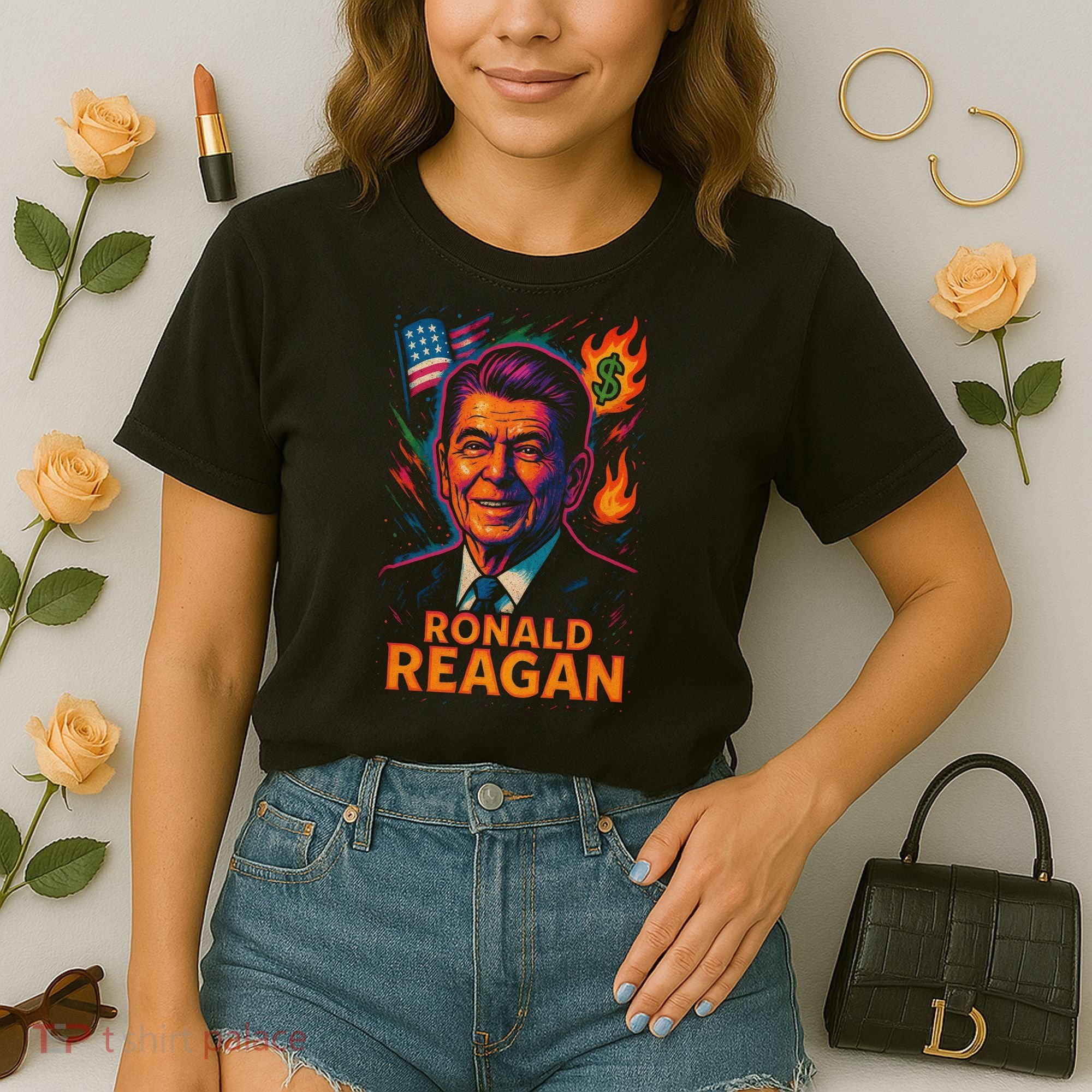 Ronald Reagan Neon Comfort Colors Boxy T-Shirt