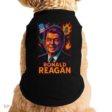 Ronald Reagan Neon Doggie Tank